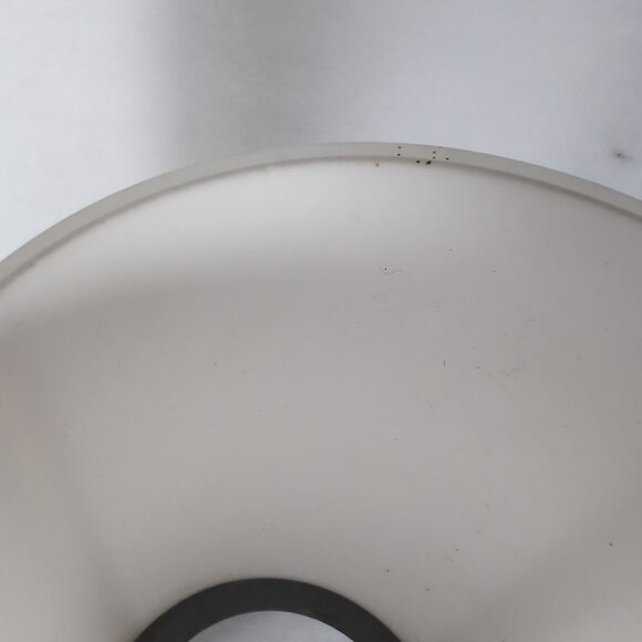 IKEA Porfylit Vintage Rocket Tripod Table Lamp White Glass Beige Wood 90s Retro - Picture 8 of 16